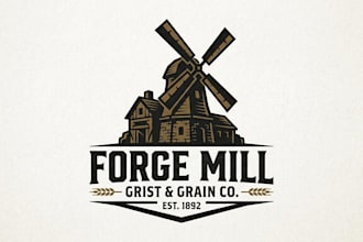 design a strong and professional mill logo for your brand