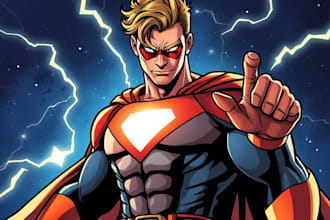 create custom superhero character illustration from your photo