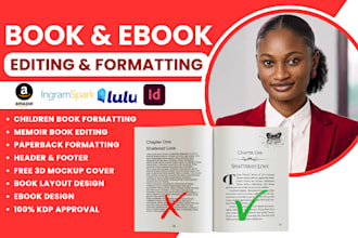 children book formatting memoir book editing paperback formatting ebook design