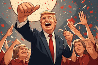 design political satire cartoon artwork for you