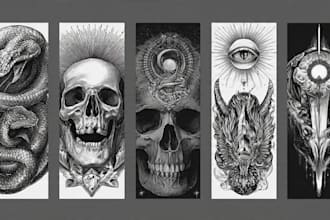create unique custom tattoo any tattoo design, tattoo artist
