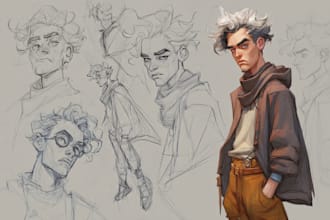 draw sketches with your character