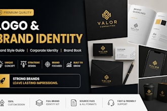 create engaging logo, brand identity, corperate branding , and full brand kit