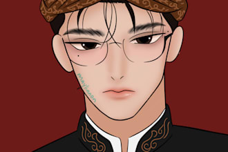 draw anime bust up