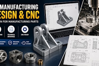3d manufacturing design industrial machining cnc design for manufacturing parts