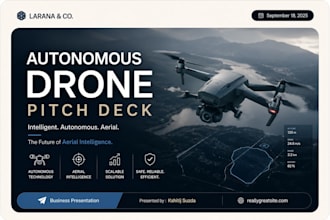 build autonomous drone pitch deck  uav startup deck aerial intelligence deck