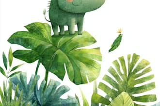 draw colorful children book art