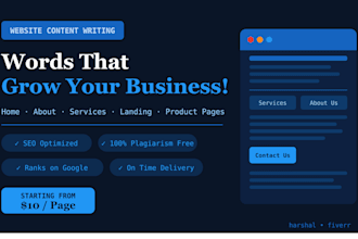 write professional SEO website content for your business
