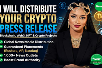 write and distribute crypto blockchain press release to crypto news website
