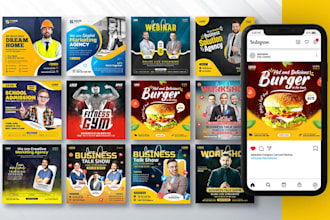 create modern social media post designs