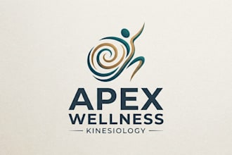 design a modern and professional kinesiology logo for your wellness brand