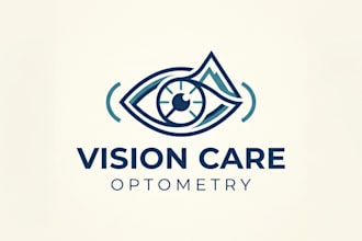 design a clean and professional optometry logo for your eye care brand