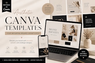 design aesthetic canva templates for modern brand identities minimalist and logo