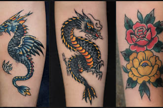 draw aesthetic old school tattoo design