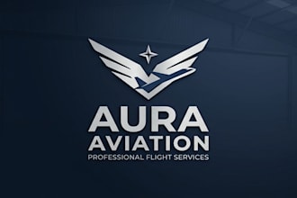 design a modern and professional pilot logo for your aviation brand