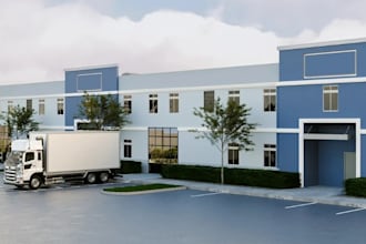 optimize 2d warehouse layout,factory render,balance storage capacity,exterior 3d