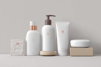 create luxury cosmetic product packaging label