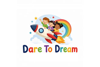 do professional childcare daycare baby shop school or kids logo design