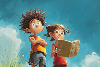 draw cartoon illustrations for kids
