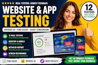 provide web 12 tester 20 tester for goggle play  closed testing and bug feedback