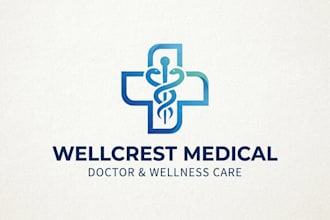design a clean and professional doctor logo for your medical brand