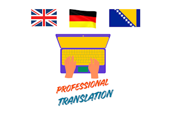 translate documents between english, german and bosnian professionally