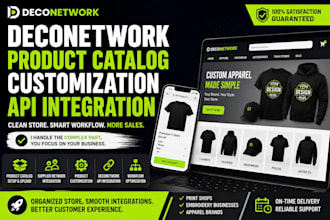 setup deconetwork store product customization API integration inksoft printavo
