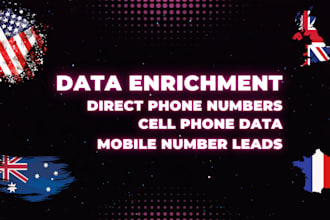 do USA lead generation, email list and collect personal phone cell phone numbers