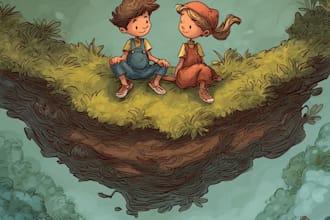 illustrate childrens book with animal characters