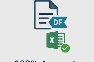 manual PDF to excel data entry expert