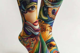 do custom socks mockup design