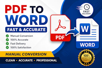 convert PDF to word manually and accurately