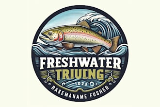 design high quality fishing mascot logo with fastest delivery