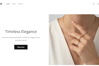 design a modern shopify store UI UX in figma