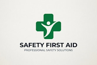 design a clean and professional first aid logo for your safety brand