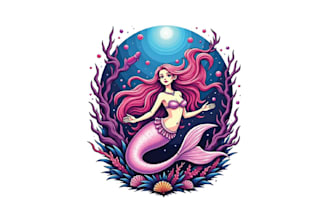 design high quality mermaid mascot logo with express delivery