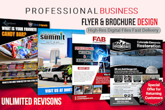 design an awesome flyer or postcard