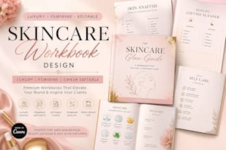 design luxury skincare workbook and feminine premium skincare ebook beauty