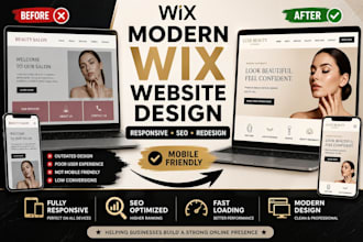 design modern wix website and or redesign wix business website