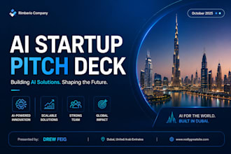 design ai startup pitch deck investor deck for dubai founders ai investor deck