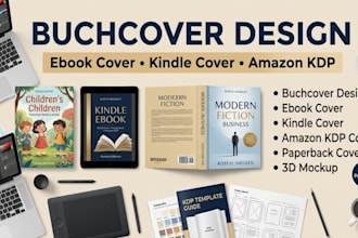 erstelle buchcover design, ebook cover, kindle cover und amazon KDP cover