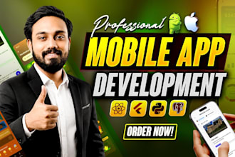 do mobile app development, android app, ios app development as flutter developer