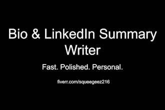 write a professional bio or linkedin summary that gets you noticed