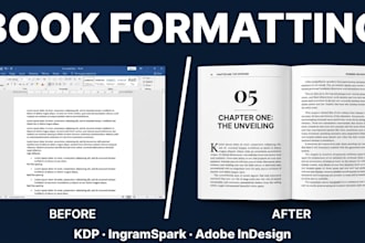 format epub book for KDP and ingramspark in adobe indesign book interior layout
