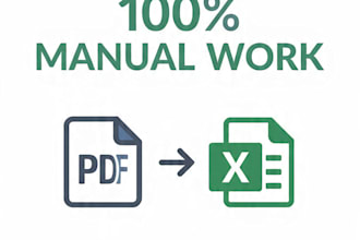 do PDF to excel data entry typing in 2 hour free sample