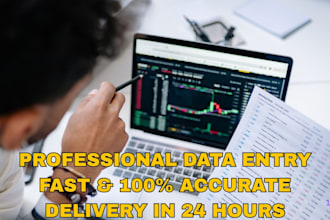 do fast data entry, PDF to excel in 1 day
