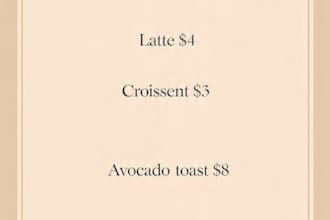 design a modern cafe menu using canva