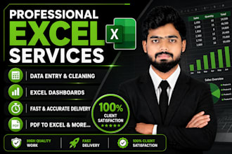 do professional excel data entry, cleaning and formatting