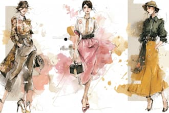 draw a fashion illustration or sketch