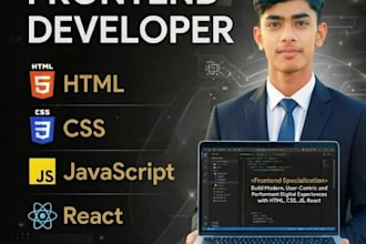 create modern responsive react frontend website